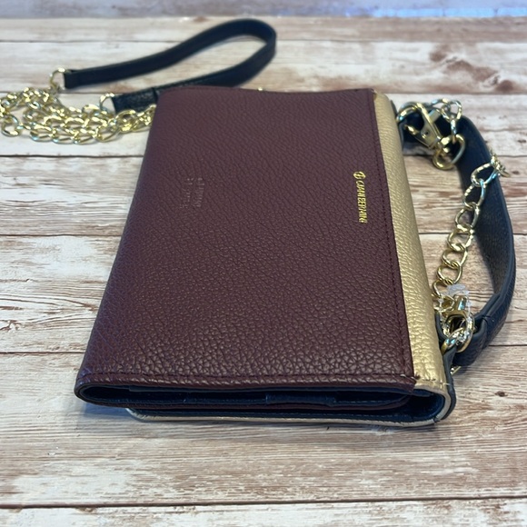 NWT Giani Bernini Wallet Clutch Crossbody Mini Handbag Gold Maroon Navy Blue - Picture 8 of 13